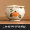Fábrica pintada à mão caqui e caqui Ruyi tambor barriga botão xícara de chá xícara de chá mestre chinês xícara de chá xícara de chá única xícara