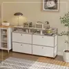Módulo de Armazenamento de Gabinete de TV Moderno Vintage Simples de Aço Inoxidável Combinação de Aparador Minimalista para Sala de Estar Gabinete Lateral para Sala de Jantar