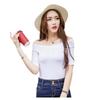 Tejido de punto de algodón OE hilado al aire elástico para vestido camiseta, tejido de chorro de aire, tejido Jersey de resorte y verano de rayón