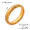 Pulseira Popular Europeia e Americana de Aço Titânio Pulseira Elástica de Aço Inoxidável Popular Transfronteiriça Pulseira de Ouro 18K Moda Joia Versátil