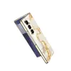 Adecuado para Funda de Teléfono Móvil Nuevo Samsung Z Fold7, Elegante Línea Dorada Pintada Patrón de Mármol Lujo Accesible Carcasa Película Integrada Gkk