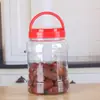 Botella de miel grado alimenticio 2kg botella de plástico PET engrosada frasco de almacenamiento de boca ancha frasco transparente botella de empaque para frutas secas