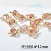 Pingente de cristal de vidro de formato irregular transparente para pendurar em par brincos pulseira colar material para joias acessórios