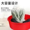 Jiahe Río Perla Cubeta Grande Baja Presión Resistente a Caídas Doméstica de PE Cubeta Plástica Grande Roja Cubeta para Lavar Pies Bañera Redonda para Niños