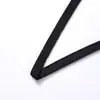 Conjunto de Argolas de Aço Coloridas em Estoque Fita de 1cm de Espessura Ligeiramente Elástica Preto e Branco Conjunto de Espartilho com Tiras Vazadas Fabricante
