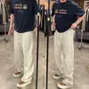 Diseño Masculino con Acabado de Alta Gama, Color Sólido Sencillo, Estilo Old Money Elegante y Único, Tela Lavada de Moda, Pantalones Casuales de Corte Tridimensional