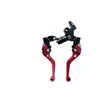 Manillar de Motocicleta CNC FXD Combinación de Colores Rojo y Negro Palanca de Freno y Embrague Modificada Accesorios Universales para Vehículos Eléctricos