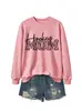 MAMÁ DE HOCKEY Tienda Independiente de Amazon Wish Sudadera de Manga Larga con Cuello Redondo para Mujer, Moda Versátil y Cómoda para Otoño e Invierno
