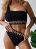 Aliexpress Trajes de Baño Tallas Grandes Amazon Transfronterizo Sexy Color Sólido Ajustados Bikini de Dos Piezas Traje de Baño Dropshipping