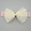 Faixa de Cabelo com Laço de Renda de Pérola para Crianças Europeias e Americanas Faixa de Cabeça para Bebê Headdress Elástico de Malha Oca Acessórios de Cabelo Estilo Coreano
