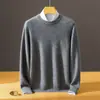 Suéter de cachemira para hombre con cuello redondo Bai Cai Rong, capa base de punto casual otoño/invierno 2026