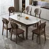 Juego de mesa y sillas de comedor de madera maciza de nogal negro norteamericano, extensible y plegable, convertible en mesa redonda, adecuado para casas pequeñas