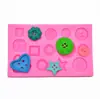 Molde para Pastel Casero Botón de Amor Molde Decorativo de Silicona Plegable Azúcar Chocolate Molde Herramienta para Hornear Pasteles