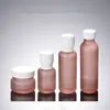 5g,50ml,110ml,150ml Conjunto de Frascos Rosa Fosco para Skincare Suporte de Entrega Direta da Fábrica Logo