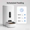 Comedero Inteligente WiFi para Mascotas 4L Dispensador Automático de Comida para Perros y Gatos con Control por App, Temporizador y Grabación de Voz
