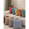 Funda de Cojín Decorativo de Lino Color Sólido Funda Gruesa para Cojín de Sofá Funda de Cojín Decorativo para Respaldo de Sala de Estar (Relleno de almohada no incluido) Almohada Grande de Respaldo para Mesita de Noche