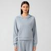 Otoño e Invierno Bolsillo de Canguro Casual Sencillo Moda Combinable Suelto con Capucha Yoga Deportes al Aire Libre Sudadera para Mujer DAW165