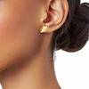 Pendientes semicirculares metálicos con diseño de nicho europeo y americano, pendientes geométricos de espejo sencillos de moda para mujer, pendientes estilo Ins