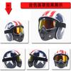 Equipo para Motociclista Gafas Retro con Máscara Facial Gafas para Carreras de Motocicletas Todoterreno Gafas para Montar Gafas para Casco Fresco