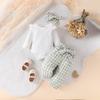 Conjunto de traje de tres piezas con lazo para bebé