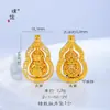 Accesorios DIY de la Tienda de Oro Puzuo, Collar con Colgante de Calabaza de Filigrana Chapado en Oro con Diamantes, Nueva Cadena para Suéter de la Fortuna Estilo Chino