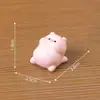Porquinho roliço que brilha no escuro, decoração DIY para casa de bonecas, acessório de chaveiro de pacote surpresa, ornamento de paisagem em miniatura para mesa