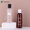 Spot atacado marrom ombro redondo cosméticos toner garrafa 200ml semi-transparente fosco preto e branco tampa puro orvalho engarrafado