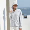 Mismo estilo ropa protectora solar hombres verano hielo cómoda ropa para la piel anti-ultravioleta transpirable visera desmontable ropa de pesca mujeres