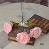 Simulação de casamento flor de peônia 3 cabeças Peônia maré nacional peônia murcha Jiao edge decoração de casa de casamento de outono flor falsa