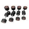 Halteres redondos transfronteiriços para homens, equipamento esportivo para treinos em casa, halteres redondos de ferro fundido com cabo curvo revestidos de borracha