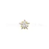 Clavo para Oreja de Estrella de Cinco Puntas con Garras Doradas de Aleación de Titanio Astmf-136 G23 Titanio Rosca Interna Cabeza de Piercing para Labio con Circonita