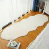 Tapete Nórdico Transfronteiriço de Imitação de Pele de Coelho Quarto Sala de Estar Sofá Manta de Cabeceira Felpudo Espessado Formato Irregular Tapete de Chão