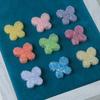 Pendientes de resina con forma de mariposa y lentejuelas de diamante, diseño de flor pequeña, de Corea del Sur, para hacer tú mismo, accesorios para el cabello, fundas de teléfono para mujer, venta al por mayor