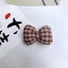 Tecido de Primavera Enchido com Algodão Xadrez Laços Acessórios para Cabelo Acessórios DIY Roupas de Bebê Meias de Bebê Decoração