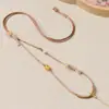 Corda de Couro Feita à Mão Cordão de Colar de Alta Qualidade Cordão Fino para Pendurar Pingente Estilo Fino Extremamente Fino Fecho Dourado Pingente Pequeno Clavícula de Jade Simples