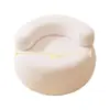 Banqueta Pequena Doméstica, Banqueta Redonda para Sala de Estar, Sofá com Encosto de Lã de Cordeiro, Banqueta de Sofá Estilo Creme, Banqueta para Trocar Sapatos, Banco Baixo de Abóbora