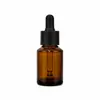 Frasco Conta-gotas Cilíndrico com Ombro Inclinado, à Prova de Luz, Marrom, 15ml 30ml, Tipo Conta-gotas Selado à Prova de Vazamento