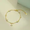 2025 Nuevo Japonés y Coreano Más Fácil de Combinar Pulsera de Trébol de Cuatro Hojas Diseño de Nicho para Mujer Pulsera de Lujo Ligero Estilo Frío de Gama Alta