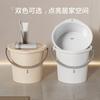 Cubo de Dormitorio de Estudiantes Artículos de Aseo Cubo de Pesca Portátil Engrosado con Tapa Almacenamiento de Agua Doméstico Cubo de Plástico Engrosado