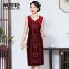 Chen Miaoyan Temperamento Vestido de Celebridad Europeo y Americano Talla Extra Vestido de Banquete Reunión Anual de la Empresa Anfitrión Vestido de Fiesta