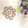 Directo de fábrica flor de lino DIY accesorios de ropa hechos a mano flor decoración de boda fiesta de Navidad flor