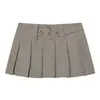 Para Comércio Exterior Transfronteiriço Europeu e Americano Roupas Femininas Aliexpress Mais Vendidas Verão Retrô Versátil Xadrez Slim Saia Plissada