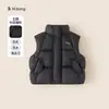Bangxuan Huzhou Zhi Li Ropa Infantil Chaleco de Plumas Infantil Tres Pruebas Color Sólido Invierno 2026 Cuello Alto Cálido Chaleco para Niñas