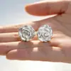 Aretes de Camelia Estilo Coreano, Aretes Versátiles de Moda de Alta Gama Estilo Bosque para Mujer, Nuevos Aretes de Flores de Primavera