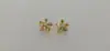 Pendientes Nuevos de Venta Caliente Transfronterizos, Pendientes Brillantes de Flor de Cinco Pétalos Modernos y Exquisitos, Pendientes Elegantes y Versátiles para Mujer al por Mayor