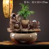 Ornamento Cerâmico Chinês com Circulação de Água para Sala de Estar Fonte Criativa Cascata Cenário Aquático Aquário Presente de Inauguração