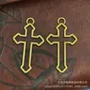 Joias DIY Pingente Cruz Tridimensional Oco Liga 38*21mm Tendência Europeia e Americana Pingente Colar Acessórios para Roupas