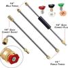 Pistola de agua para lavadora de alta presión al por mayor, varilla de extensión de acero inoxidable de 2.6 m, varilla de extensión para limpieza de desagües y fregaderos, 4000 psi