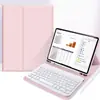 Funda protectora con teclado para iPad de 10.ª generación, Pro de 110,9 pulgadas, ligera, con soporte para lápiz incorporado en el lado izquierdo, funda de cuero con teclado Bluetooth