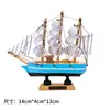 Modelo de velero de madera decoración de pastel lisa decoración de pastel de vela azul mediterráneo de verano en caja